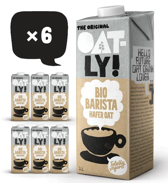 Oatly Haferdrink Bio Barista (6er-Pack) (1l) ab 11,34 € inkl. Prime-Versand (statt 15,00 €)