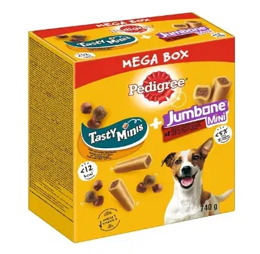 PEDIGREE Mega Box Tasty Minis Huhn und Enten Geschmack (740g) ab 4,40 € inkl. Prime-Versand (statt 7,00 €)