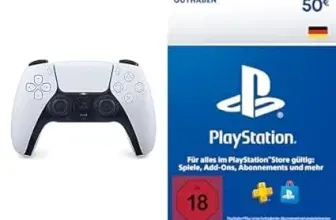 Playstation DualSense Wireless-Controller + 50 Store Guthaben PSN (Deutsches Konto [Code per Email]) für 95,19 € inkl. Versand (statt 117,95 €)