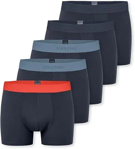 Schiesser Herren 5 PACK Boxershorts Bio Baumwolle Multipack für 29,95 € inkl. Prime-Versand (statt 41,00 €)