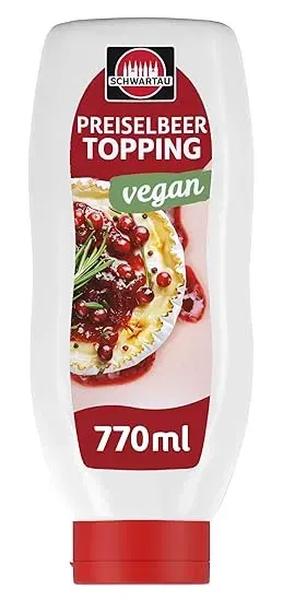 Schwartau Preiselbeersauce Vegan Dessertsoße & Topping (770ml) ab 6,17 € inkl. Prime-Versand (statt 11,75 €)