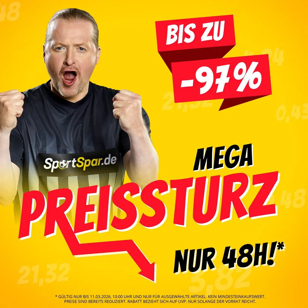 SportSpar Mega Preissturz: Mega Sale mit bis zu 97 % Rabatt (auf UVP)