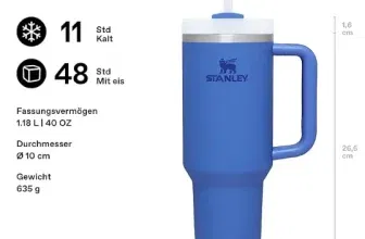Schnäppchen, Deals und Rabattcodes des Tages - Stanley Quencher H2O Flowstate Trinkflasche Mit Strohhalm 1.2L Thermobecher