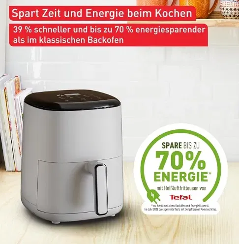 Tefal Easy Fry Compact Heißluftfritteuse/Airfryer EY145A (3 Liter, 10 Programme mit Touch-Display) für 45,49 € inkl. Prime-Versand (statt 61,00 €)