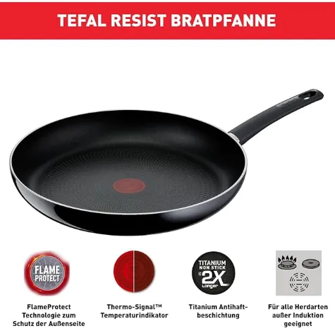 Tefal Resist Bratpfanne 32 cm sichere Titanium Antihaftversiegelung (nicht induktionsgeeignet) für 24,74 € inkl. Prime-Versand (statt 36,00 €)