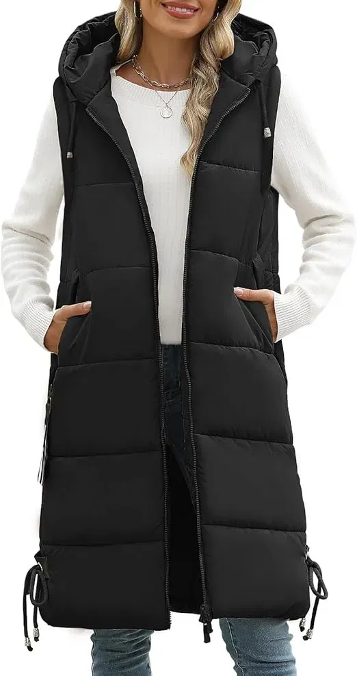Vancavoo Lange Jacke Weste für Damen (Gr. S & M) für 16,99 € inkl. Prime-Versand (statt 29,99 €)