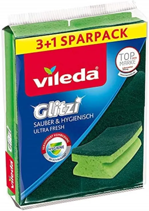 Vileda Glitzi Sauber & Hygienisch Reinigungsschwamm (4er Pack) für 1,50 € inkl. Prime-Versand (statt 2,39 €)