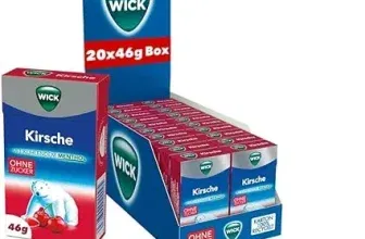 WICK Hustenbonbons Kirsche und Eukalyptus ohne Zucker (20x46g) ab 19,10 € inkl. Prime-Versand (statt 27,00 €)