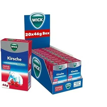 WICK Hustenbonbons Kirsche und Eukalyptus ohne Zucker (20x46g) ab 19,10 € inkl. Prime-Versand (statt 27,00 €)