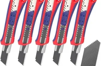 Schnäppchen, Deals und Rabattcodes des Tages - WORKPRO 5-Stück Cuttermesser Set 18mm mit 20 Ersatzklingen aus SK5