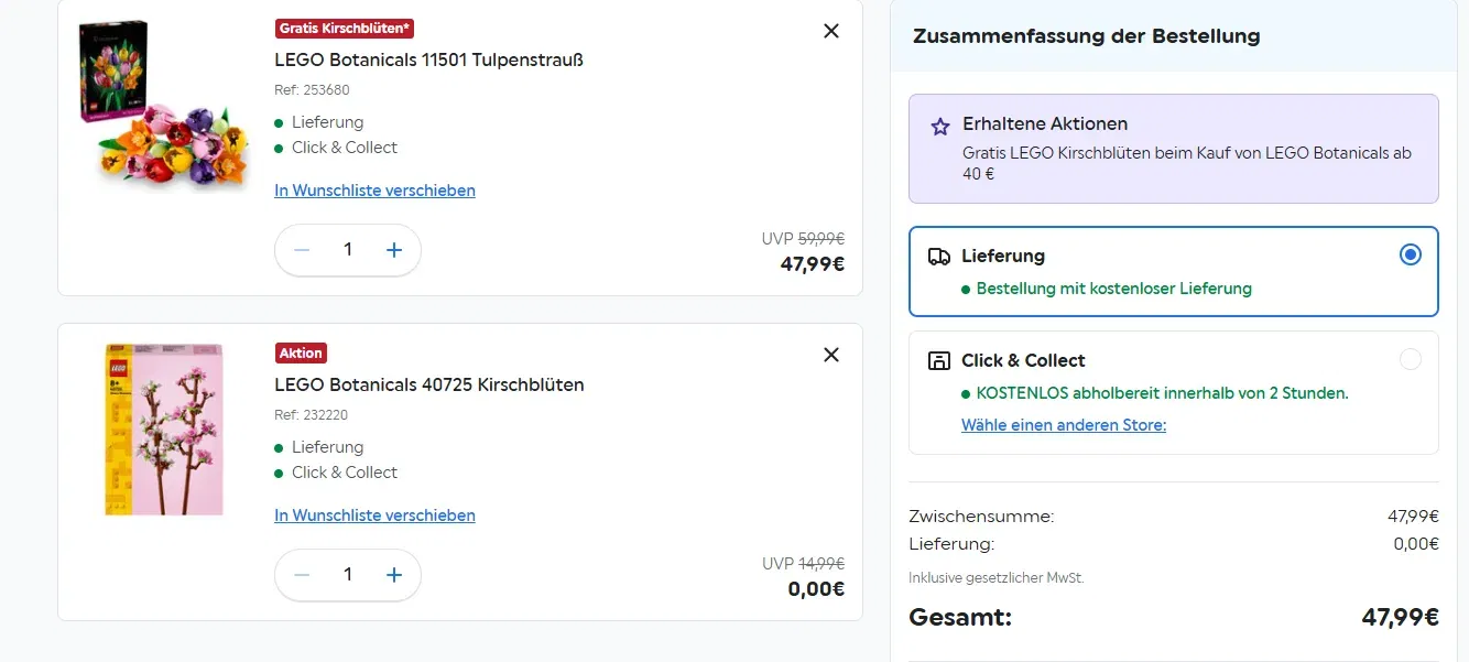 Schnäppchen, Deals Und Rabattcodes Des Tages - Warenkorb Mit Verschiedenen Produkten
