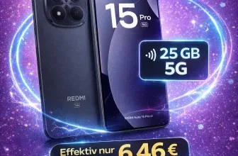 starmobile: Xiaomi Redmi Note 15 Pro (256 GB) + congstar Allnet Flat S 25 GB 5G für 19,00 € / Monat + 39,90 € einmalig