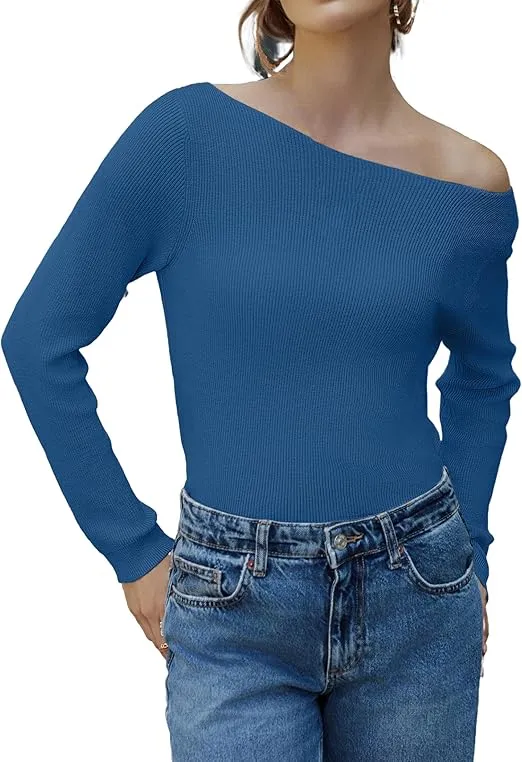 ZEAGOO Damen Pullover Off Shoulder (4 Farben, Gr. S bis XXL) für 8,99 € inkl. Prime-Versand (statt 14,99 €)