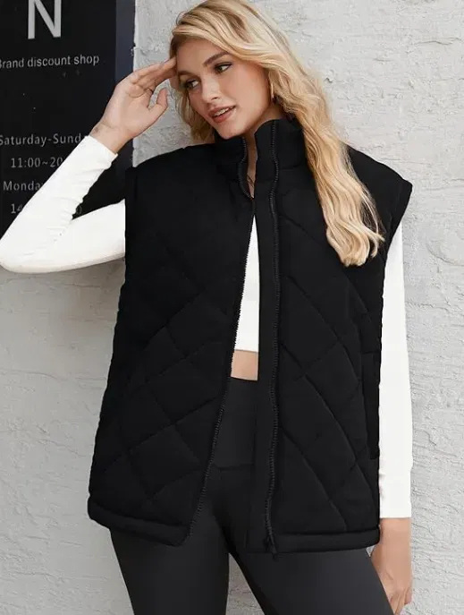 Schnäppchen, Deals Und Rabattcodes Des Tages - Zeagoo Weste Damen Herbst Steppweste Ärmellose Kurz