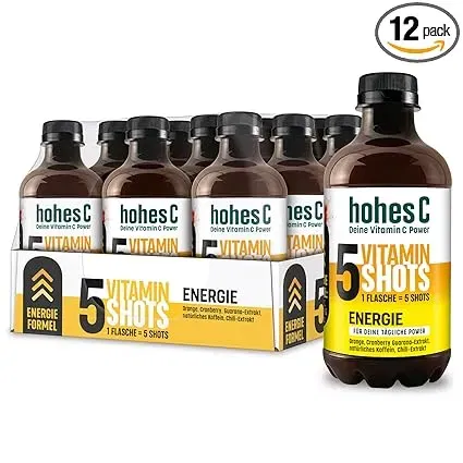 hohes C Vitamin Shots Energie (12x330ml Orange, Cranberry, Guarana Chili) für 23,56 € inkl. Prime-Versand zzgl. Pfand (statt 32,28 €)