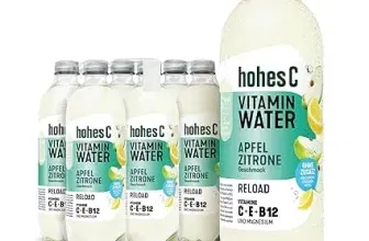 Schnäppchen, Deals und Rabattcodes des Tages - Hochwertiges C-Vitamin-Water Reload mit Apfel-Zitrone, Magnesium, Vitamin C, B12, Energie, vegan, 6er Pack