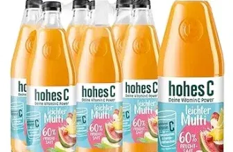 Schnäppchen, Deals und Rabattcodes des Tages - Hoher C leichter Multi 60% Fruchtsaft Multivitaminsaft Vegan 6er Pack