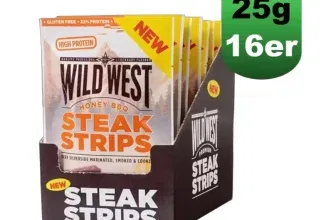 Schnäppchen, Deals und Rabattcodes des Tages - Wild West Steak Strips Beef Jerky Honey BBQ