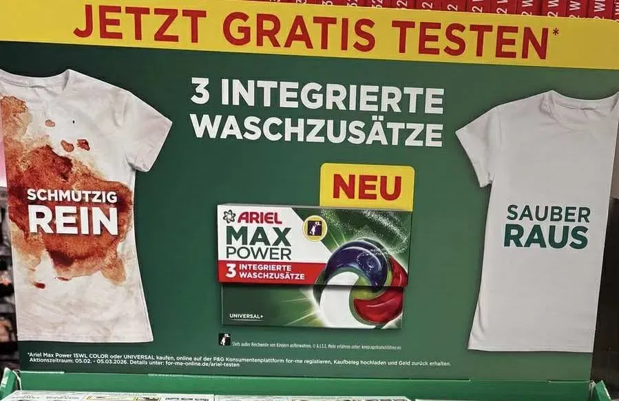 Gratis Testen: Ariel Max Power ab 05.02. 100 % Cashback