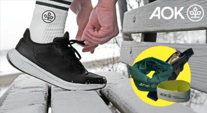 Gratis: Hüfttasche, Multifunktionstuch, Reflektorband [AOK Bayern]