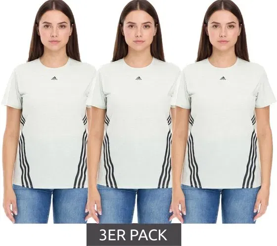 Adidas Train Icons 3-Stripes Damen Shirt HK6976 3er Pack (Gr. XS bis L) für 24,98 € inkl. Versand