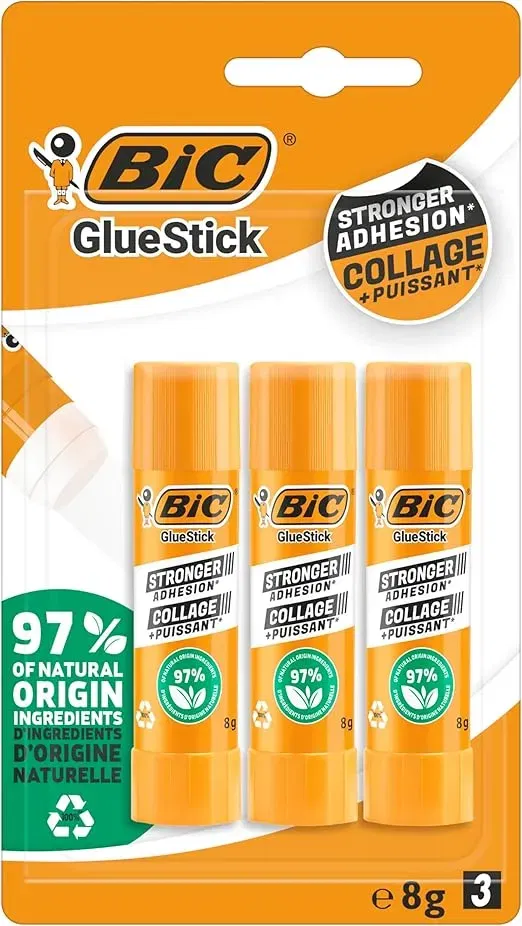 BIC Ecolutions Klebestift 3 Stück für 1,99 € inkl. Prime-Versand (statt 3,99 €)