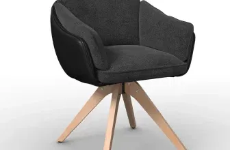 2x Bessagi Home Armlehnstuhl Alja Dunkelgrau Bouclé/Mikrofaser Drehbar für 175,14 € inkl. Versand