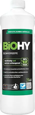 BiOHY Schmierseife ( Flasche) Bodenreiniger Konzentrat – Wischpflege für Holz Parkett & Fliesen (1l) ab 5,97 € inkl. Prime-Versand (statt 12,99 €)