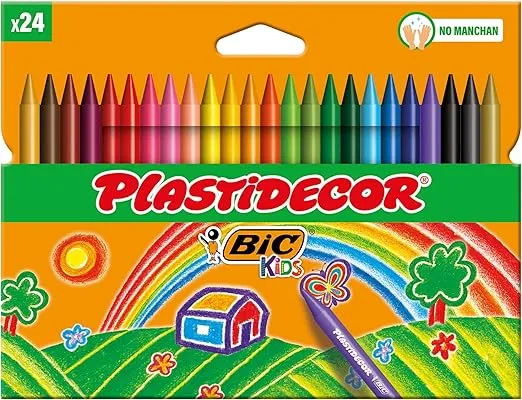 Bic Plastidecor farbig Wachsmalstifte (Klassisch 24 Stück) für 3,62 € inkl. Prime-Versand (statt 5,50 €)
