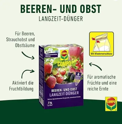 COMPO Beeren Langzeit-Dünger für Beeren Obst und Feingemüse (2kg) für 5,59 € inkl. Prime-Versand (statt 9,99 €)