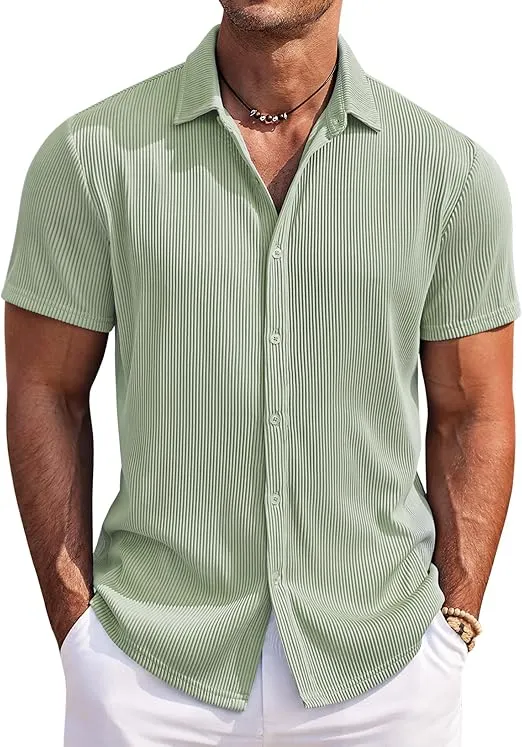 COOFANDY Herren Hemd Kurzarm Bügelfrei (10 Farben, Gr. S bis 3XL) für 13,49 € inkl. Prime-Versand (statt 31,99 €)