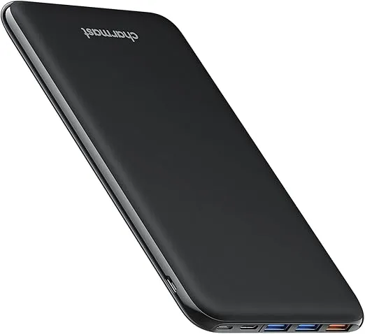 Charmast Power Bank Slim Powerbank (26800mAh mit 4 Ausgängen & 3 Eingänge) für 12,99 € inkl. Prime-Versand (statt 26,00 €)