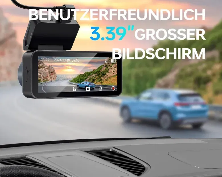 Yonvim Dashcam Auto Vorne Hinten 2.5K / 1080P QHD für 21,47 € inkl. Prime-Versand (statt 50,00 €)