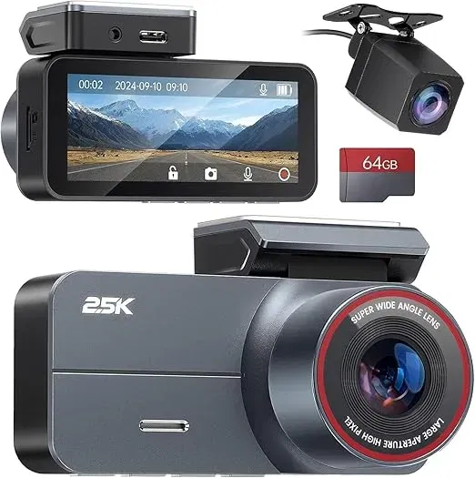 Schnäppchen, Deals Und Rabattcodes Des Tages - Dashcam Auto Vorne Hinten 2.5K 1080P Qhd Dual Dash Camera Für Autos