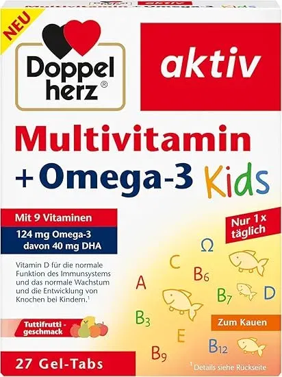 Doppelherz Multivitamin + Omega-3 Kids (27 Gel-Tabs) ab 4,36 € inkl. Prime-Versand (statt 7,95 €)