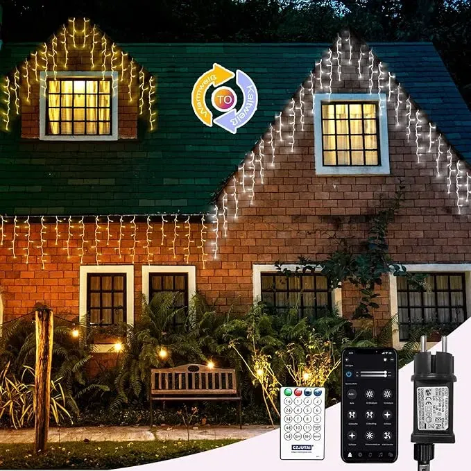 Eisregen Lichterkette mit App Steuerung (15 Meter, 17 Modi) für 9,90 € inkl. Prime-Versand (statt 39,90 €)