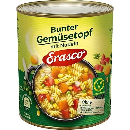 Erasco Bunter Gemüsetopf mit Nudeln (800g) ab 2,37 € inkl. Prime-Versand