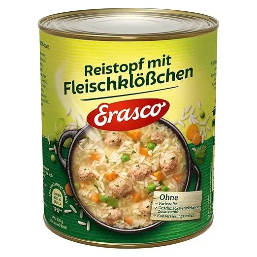 Erasco Reistopf mit Fleischklößchen (800g) ab 2,37 € inkl. Prime-Versand