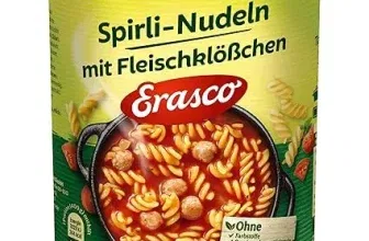 Erasco Spirli-Nudeln mit Fleischklößchen (800g) ab 2,37 € inkl. Prime-Versand