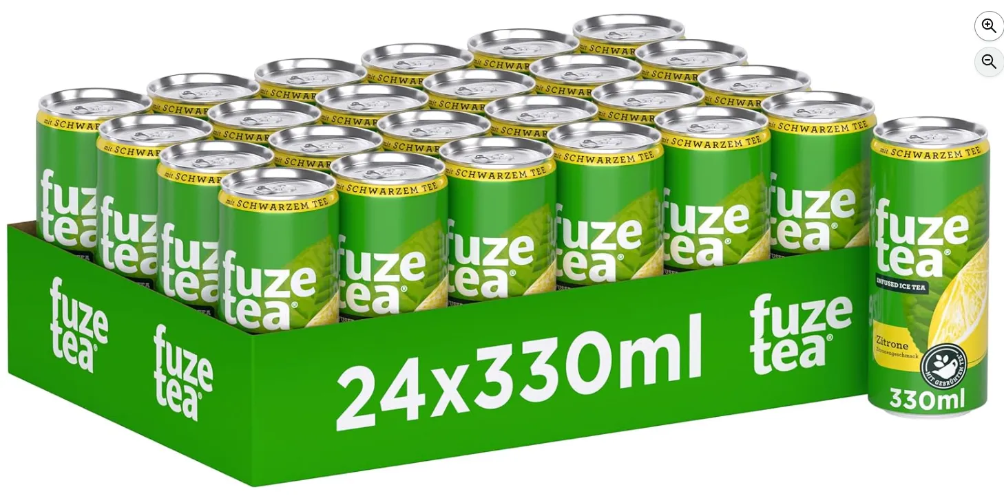 Fuze Tea Schwarzer Tee Zitrone (24x330ml) ab 13,49 € inkl. Prime-Versand zzgl. Pfand (statt 29,99 €)