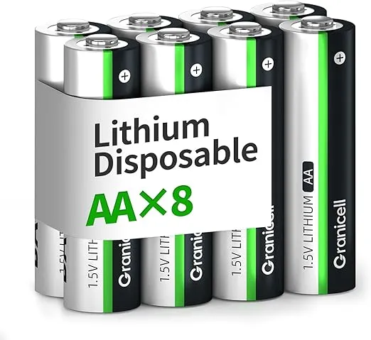 Granicell Lithium AA Batterien 8 Stück für 7,50 € inkl. Prime-Versand (statt 15,18 €)