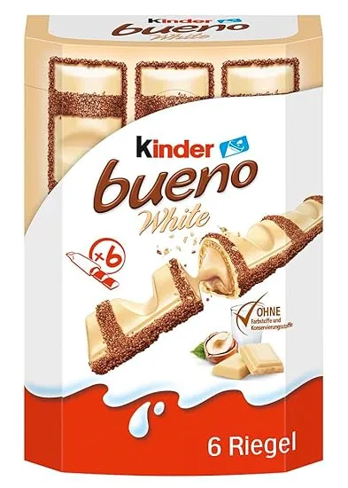 Kinder Bueno White Schokoriegel (6×19,5g) für 1,89 € inkl. Prime-Versand (statt 3,29 €)