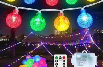 Lichterkette Außen Batteriebetrieben 12M 100LED Kugel Lichterkette für 9,00 € inkl. Prime-Versand (statt 18,99 €)