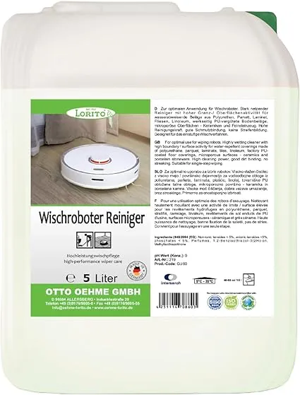 Lorito Wischroboter Reinigungsmittel – Universalreiniger für alle Wischroboter (5l) ab 15,29 € inkl. Prime-Versand (statt 20,00 €)