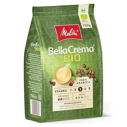 Melitta BellaCrema Bio Ganze Kaffee-Bohnen Stärke 3 1 kg ab 11,17 € inkl. Prime-Versand