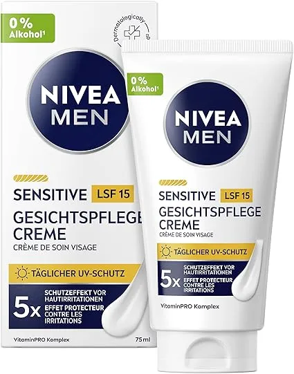 2x NIVEA MEN Gesichtscreme Sensitive LSF 15 (75ml) ab 10,14 € inkl. Prime-Versand