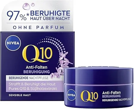 NIVEA Anti Falten Nachtcreme Q10 Beruhigung (50ml) ab 6,74 € inkl. Prime-Versand