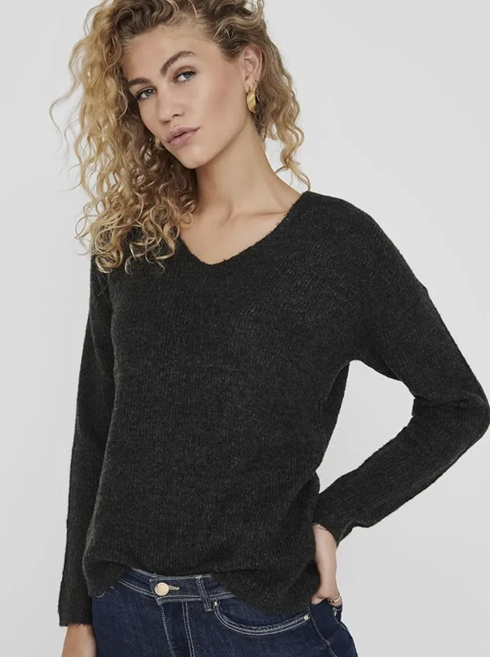 ONLY Female Strickpullover ONLCAMILLA 15204588 grau für 15,19 € inkl. Prime-Versand (statt 29,99 €)