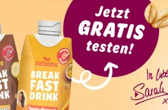 Schnäppchen, Deals und Rabattcodes des Tages - Oatsome Breakfast Drink gratis testen