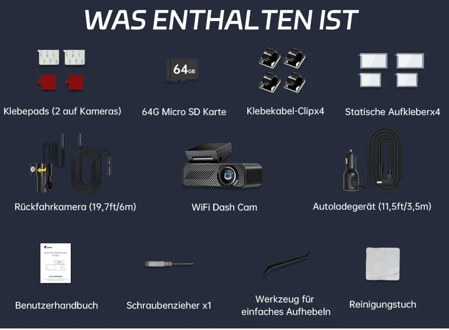 Schnäppchen, Deals Und Rabattcodes Des Tages - Pelsee P1 Duo 4K Dashcam Auto Vorne Hinten Mit Gps